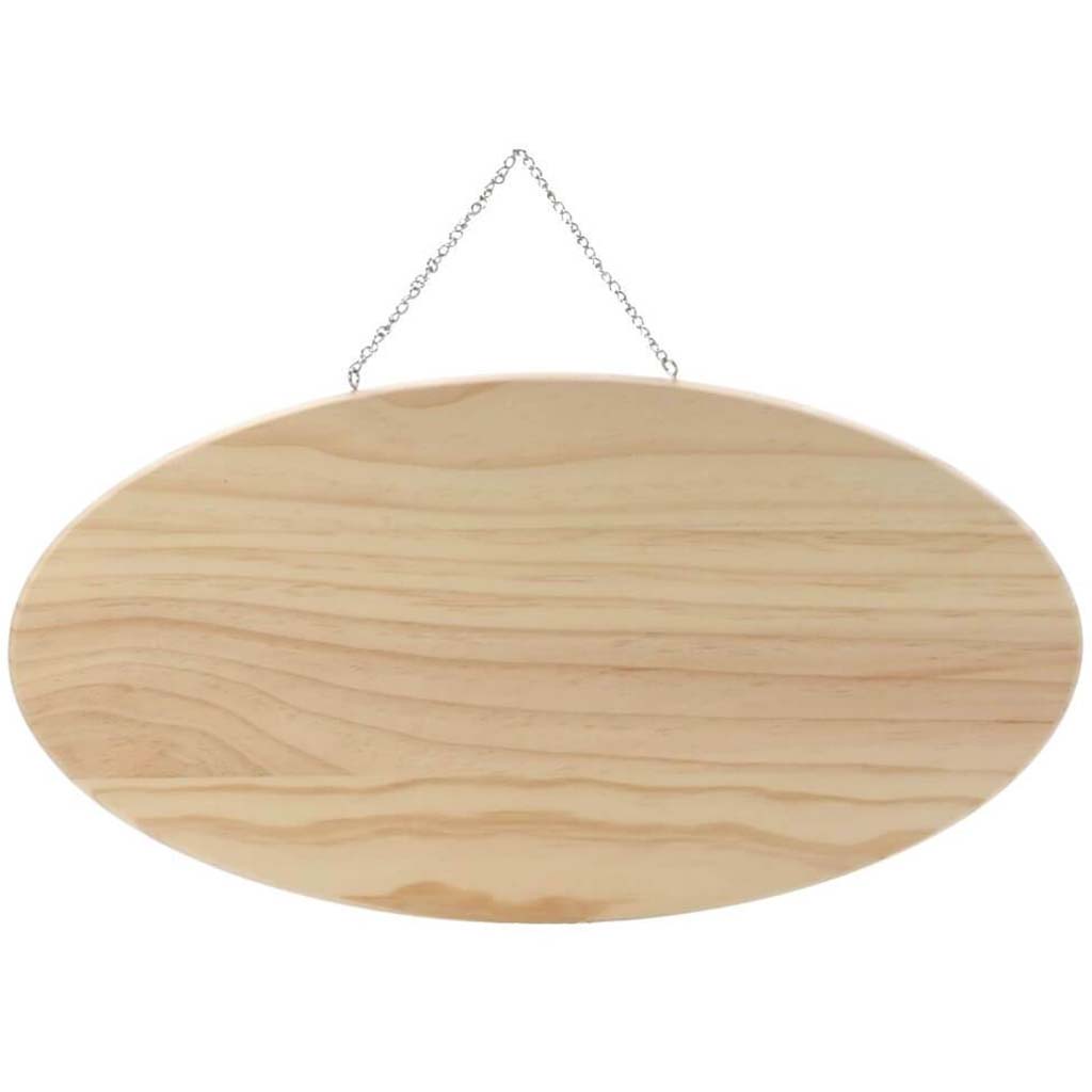 PINEWOOD PLAQUE OVAL 18 X 9.25IN 