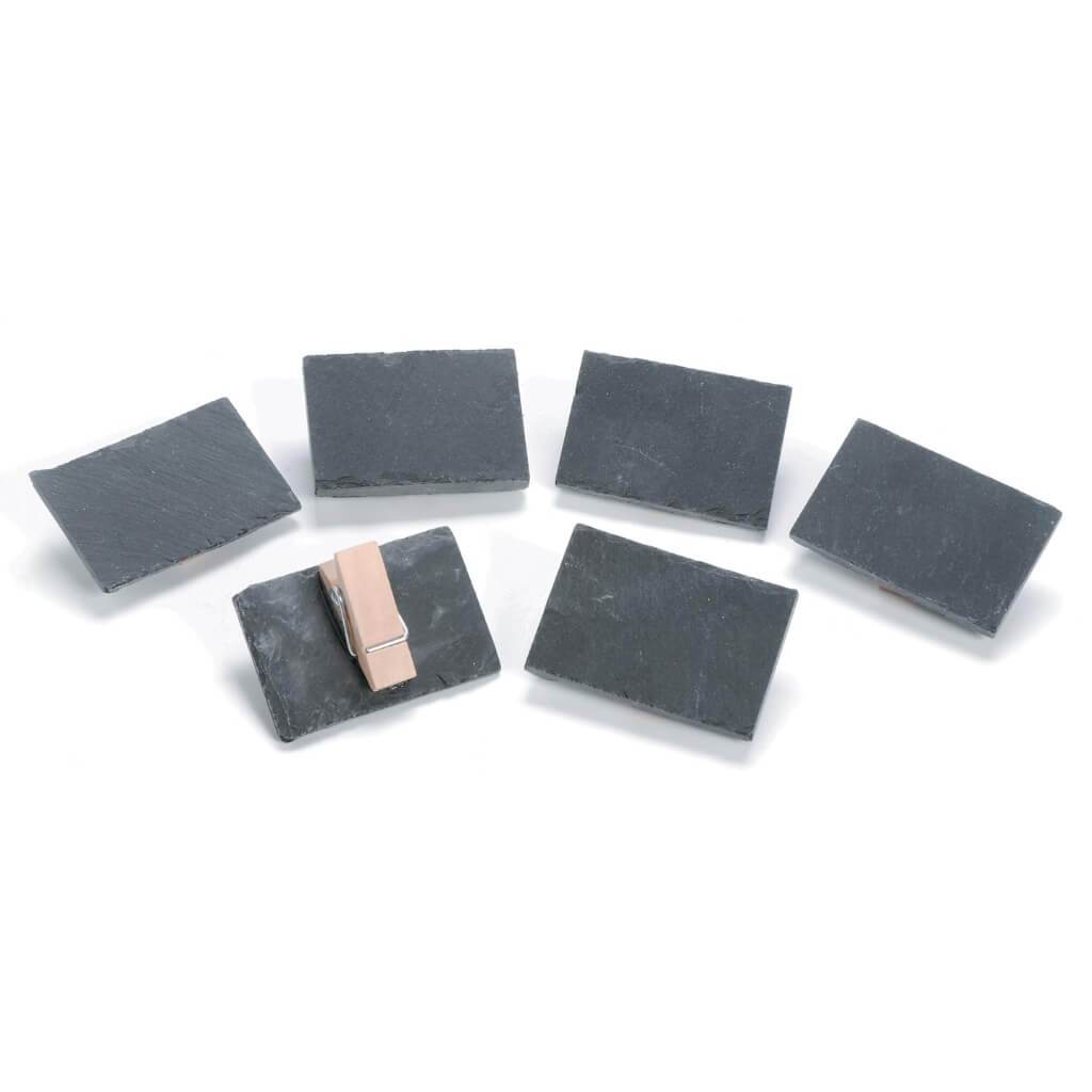 SLATE RECTANGULAR 6PCSW/CLIP 