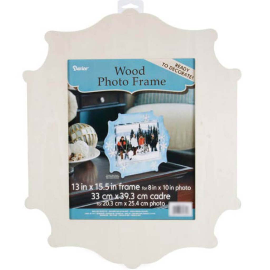 WOOD FLOURISH PHOTO FRAME 