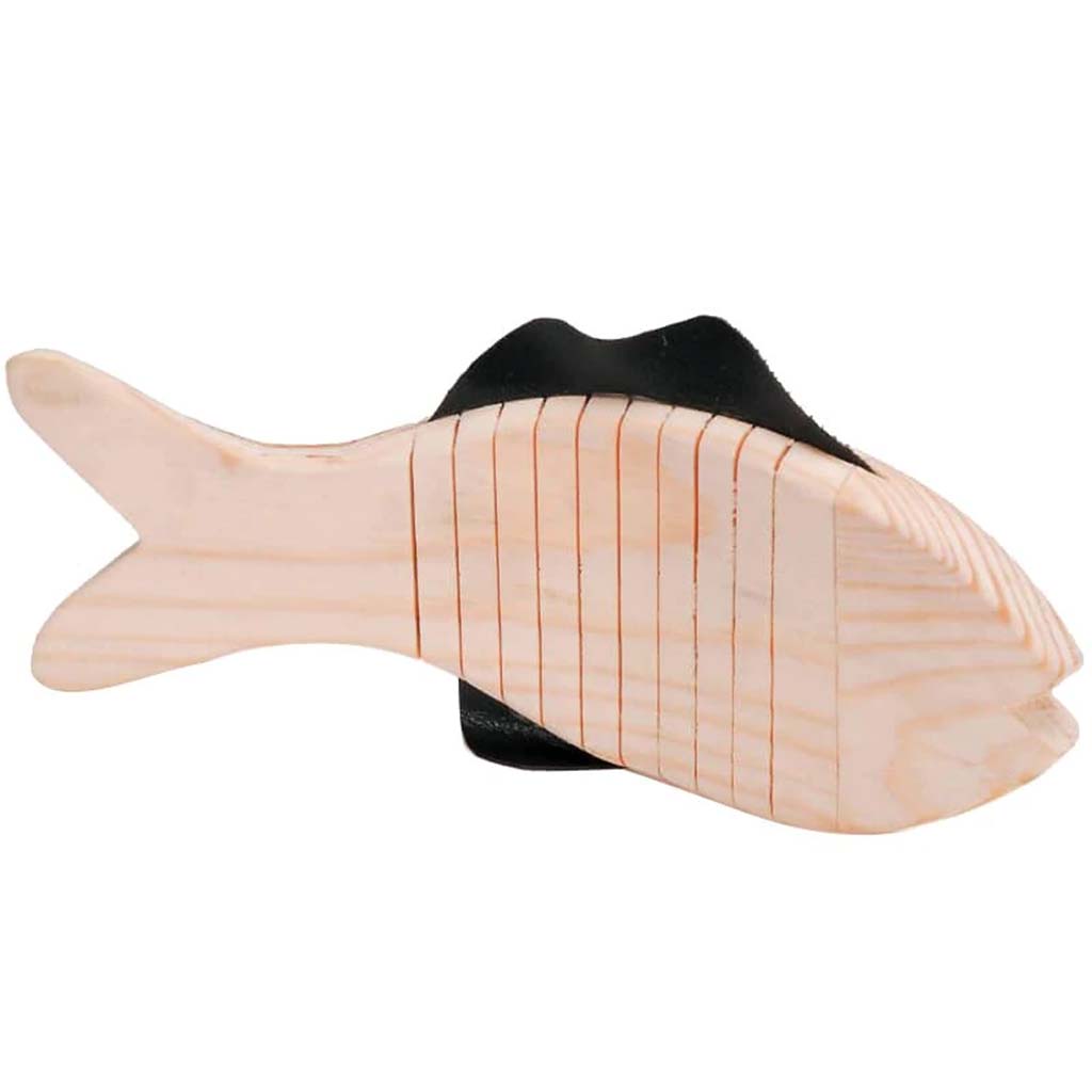 WOOD FISH NATURAL W/TAG 