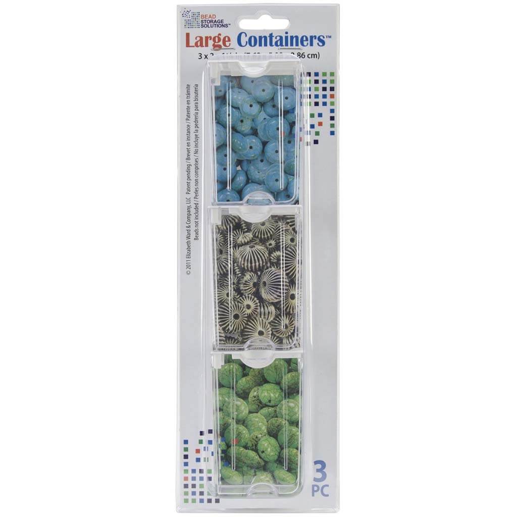 Large Bead Storage Containers 3pc