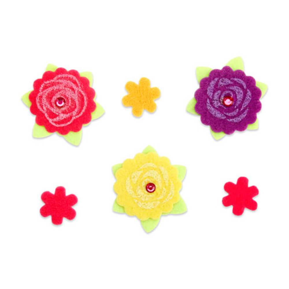 Felties Felt Stickers Layered Flowers 
