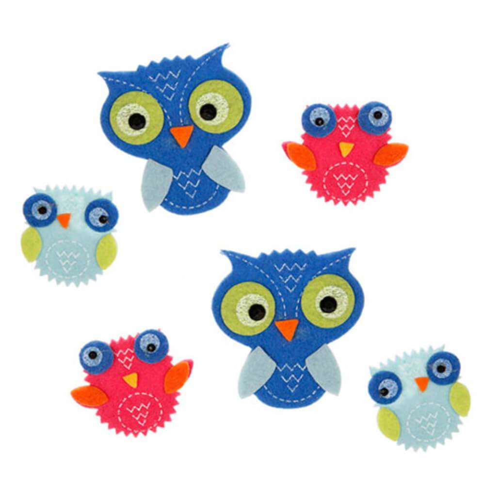 Felties Felt Stickers Owls 