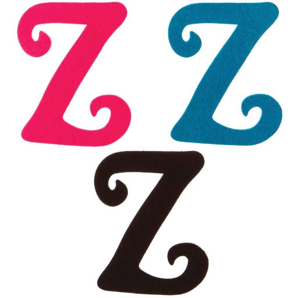 FELT SCRIPT LETTER Z W/ADHESIV 6IN 