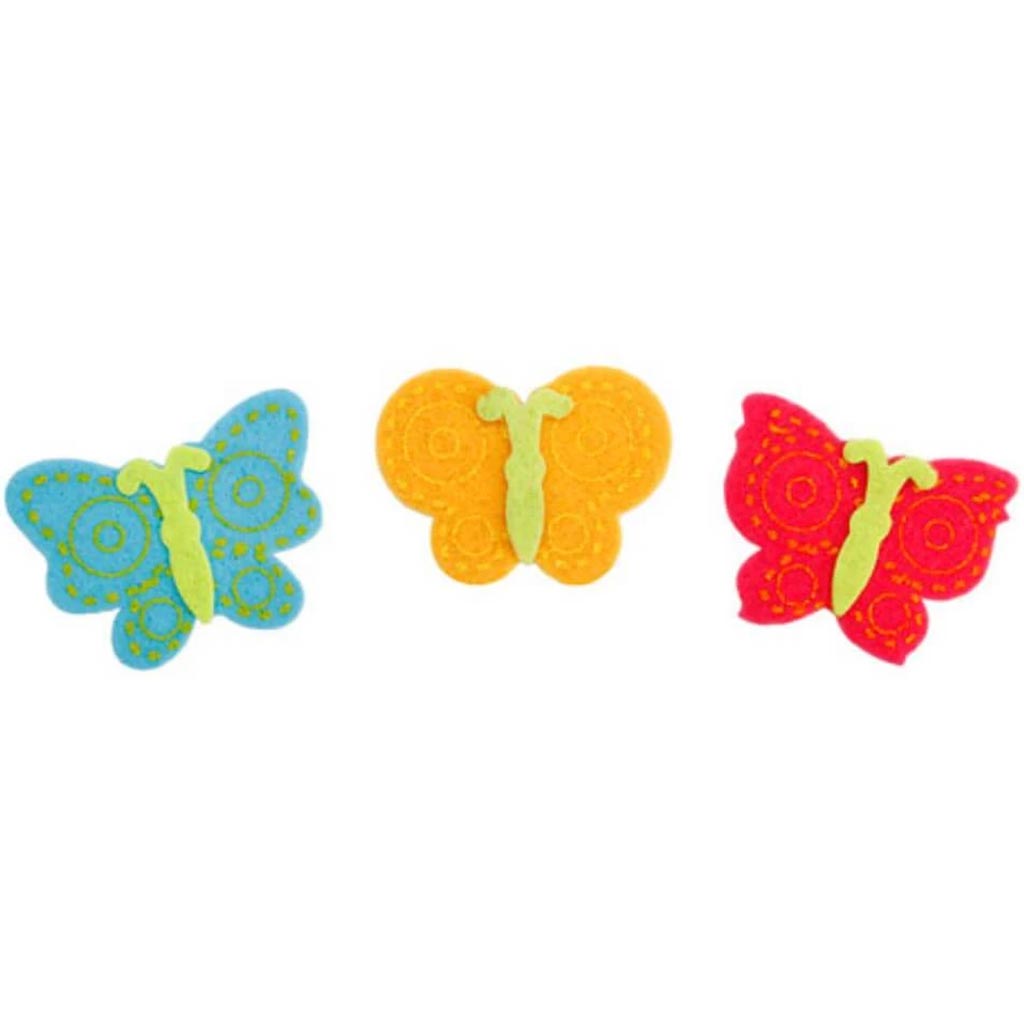 Felties Felt Stickers Stitched Look Butterflies 