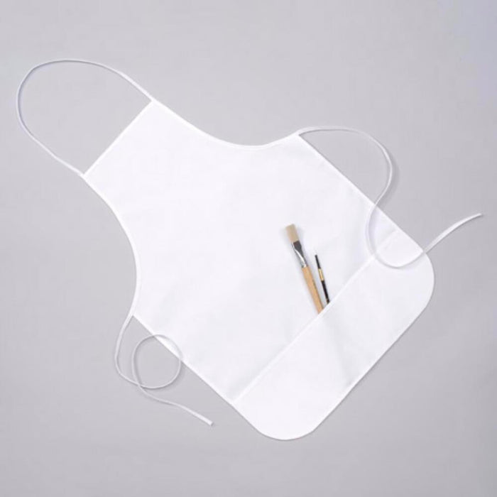 Apron with Pockets White 19 x 28 inches 