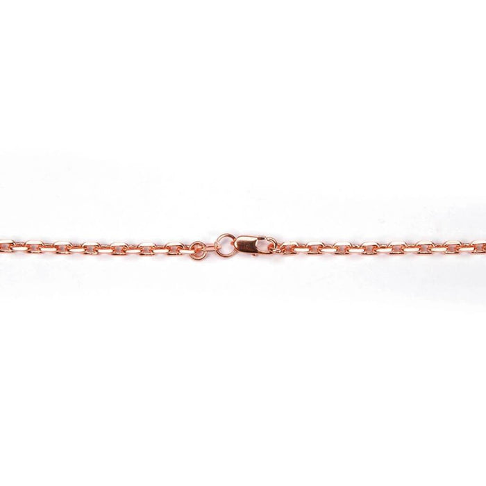 CHAIN CABLE CUT ROSE GOLD 18IN 