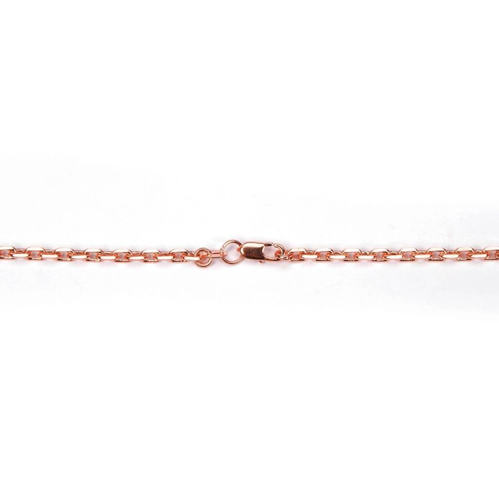 CHAIN CABLE CUT ROSE GOLD 18IN 