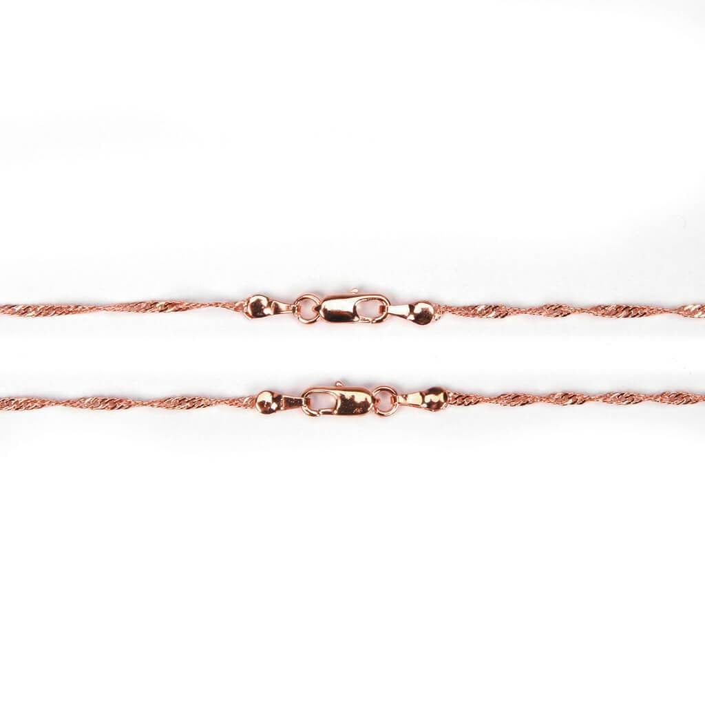 CHAIN SNGPORE ROSE GOLD 1.8MM 