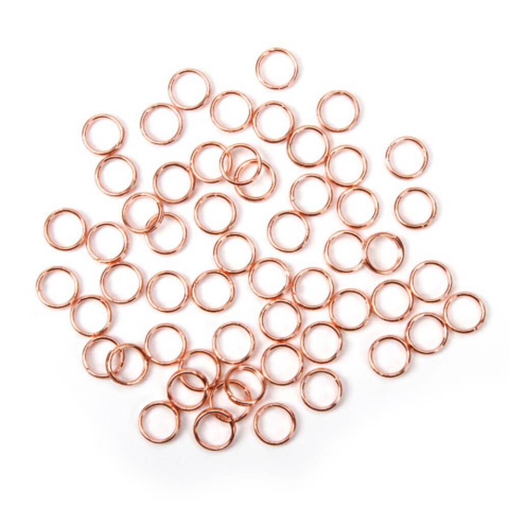 Split Rings Rose Gold 6mm 54 pieces 