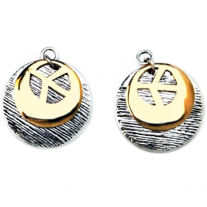 CHARMS SLVR & GLD PEACE 