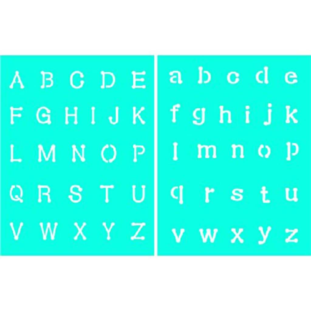 Americana Stencil Connect-the-Dot Font 8.5in x 11in