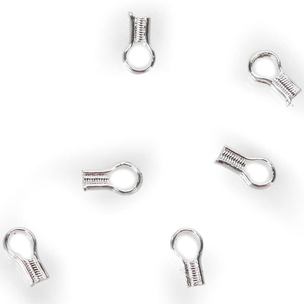 Crimp End Silver Plated 10pc