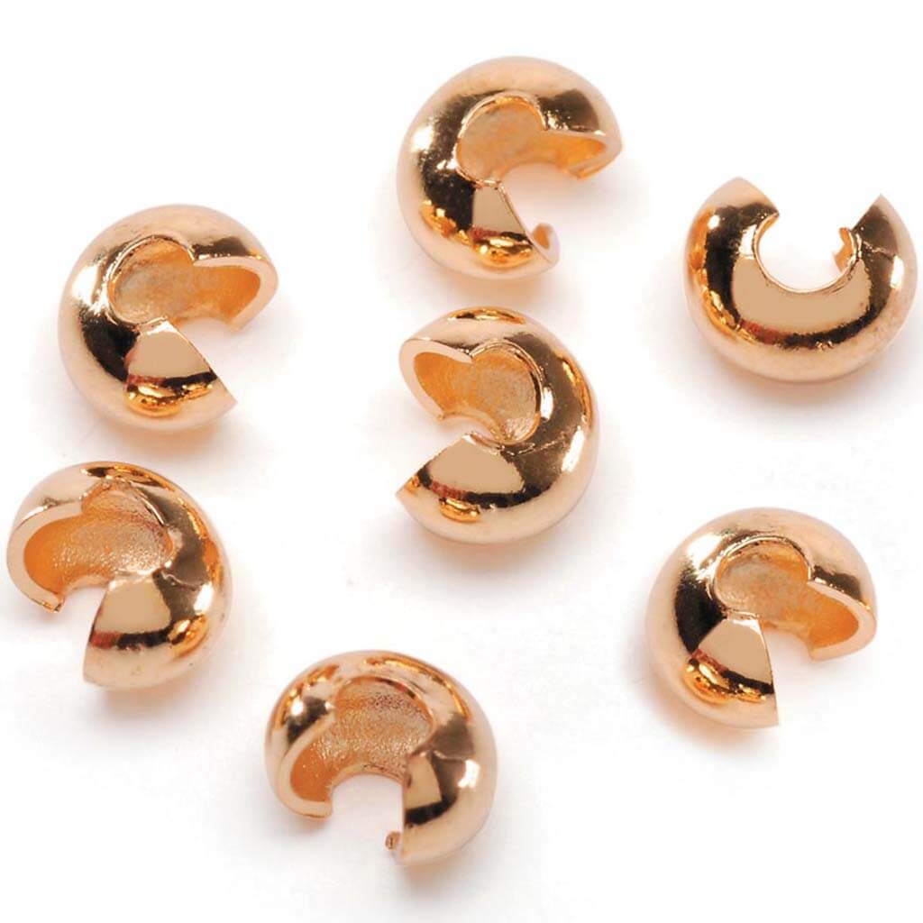 Crimp Cover 4mm Gold Plated 20pc