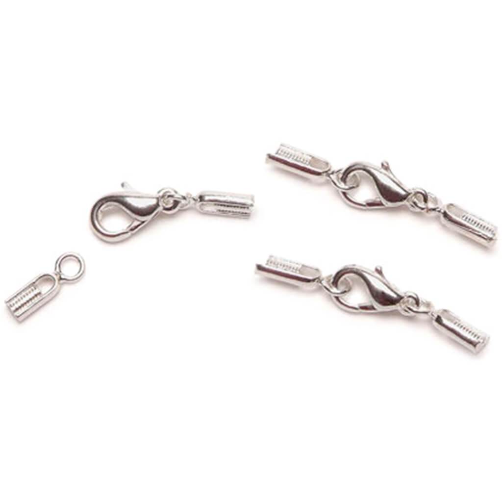 Lobster Clasps Silver Plated 3 Sets