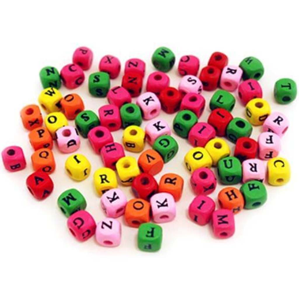 BEAD WOOD 8MMX6MM MULTI 