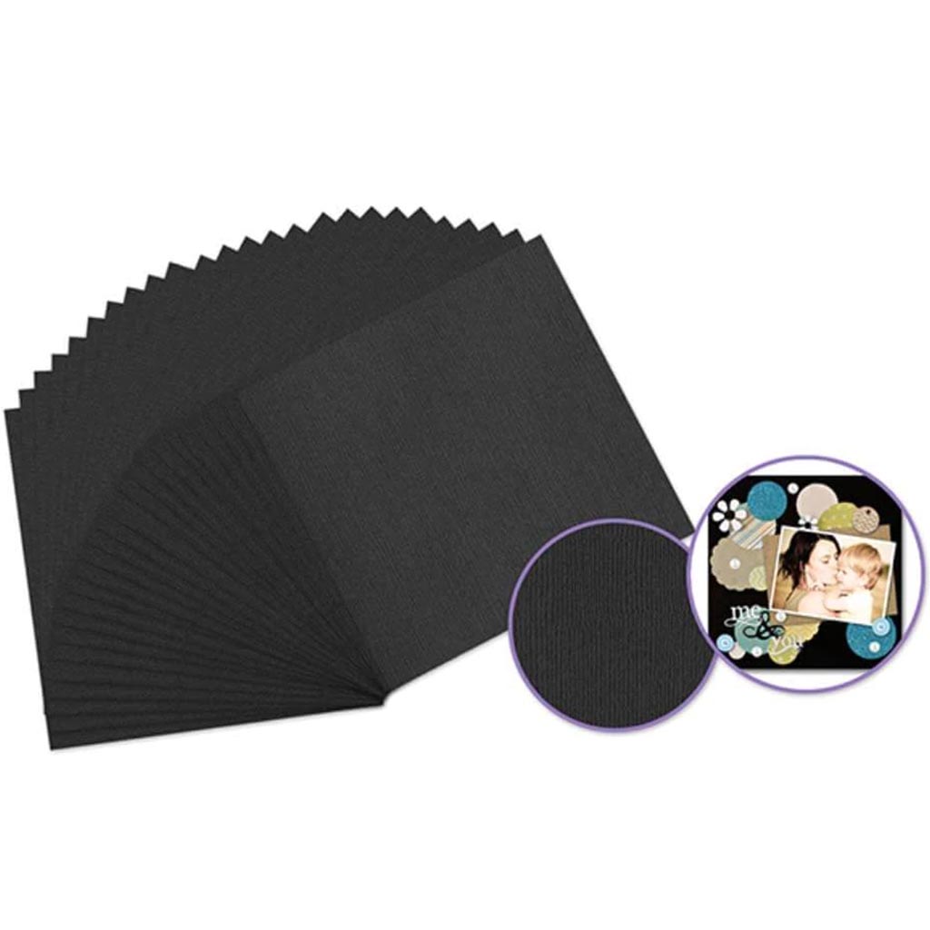 CARDSTOCK 12X12 BLACK 