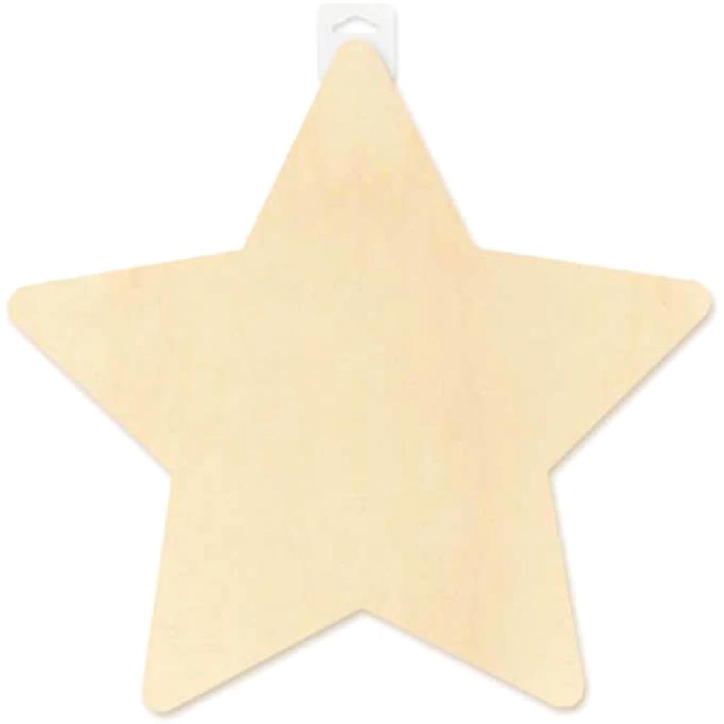 WOOD PAINTABLE PLAQUE STAR 14IN 