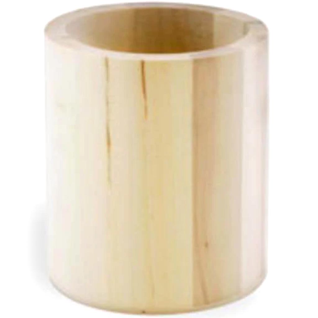 WOOD PEN/PENCIL TUBS ROUND NATURAL 