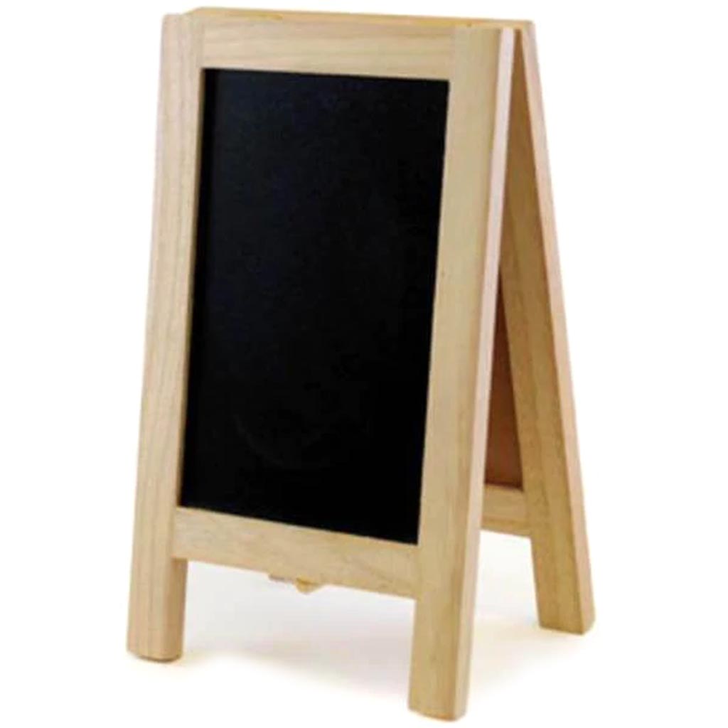 WOOD CRAFT NATURAL DIY CHALKBOARDECORK EASEL 6"X10" 
