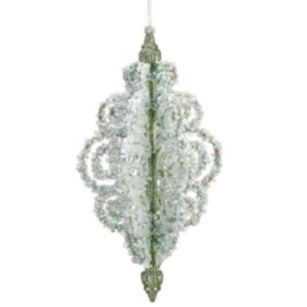 Beaded Swirl Finial Ornament 