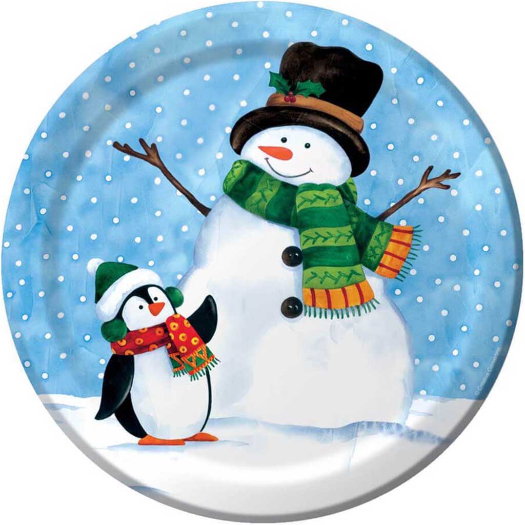 Penguin Pal Round Plates 7in 