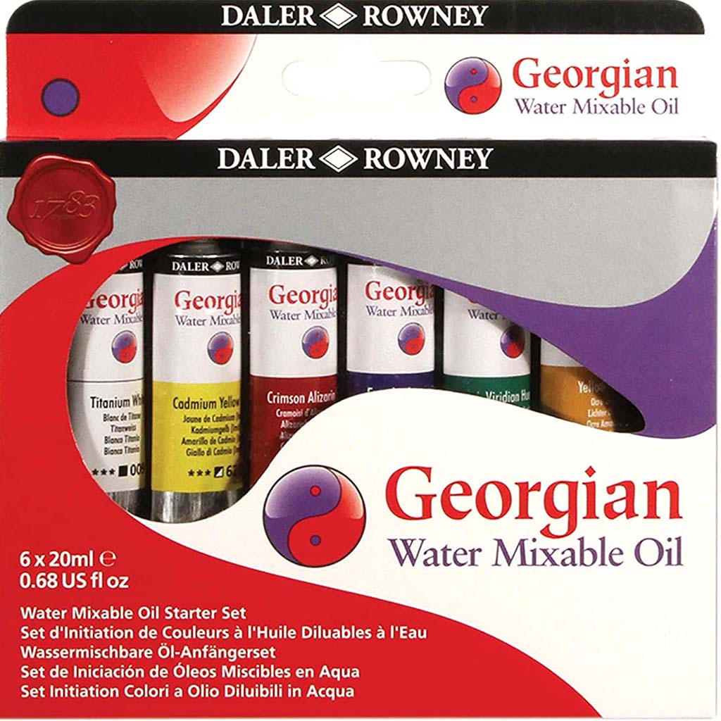 Water Mixable Oil Paint Starter Set Of 6 20ml 