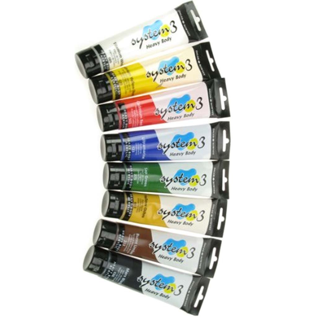 System 3 Heavy Body Acrylic Jumbo Selection Set 8in x 150ml