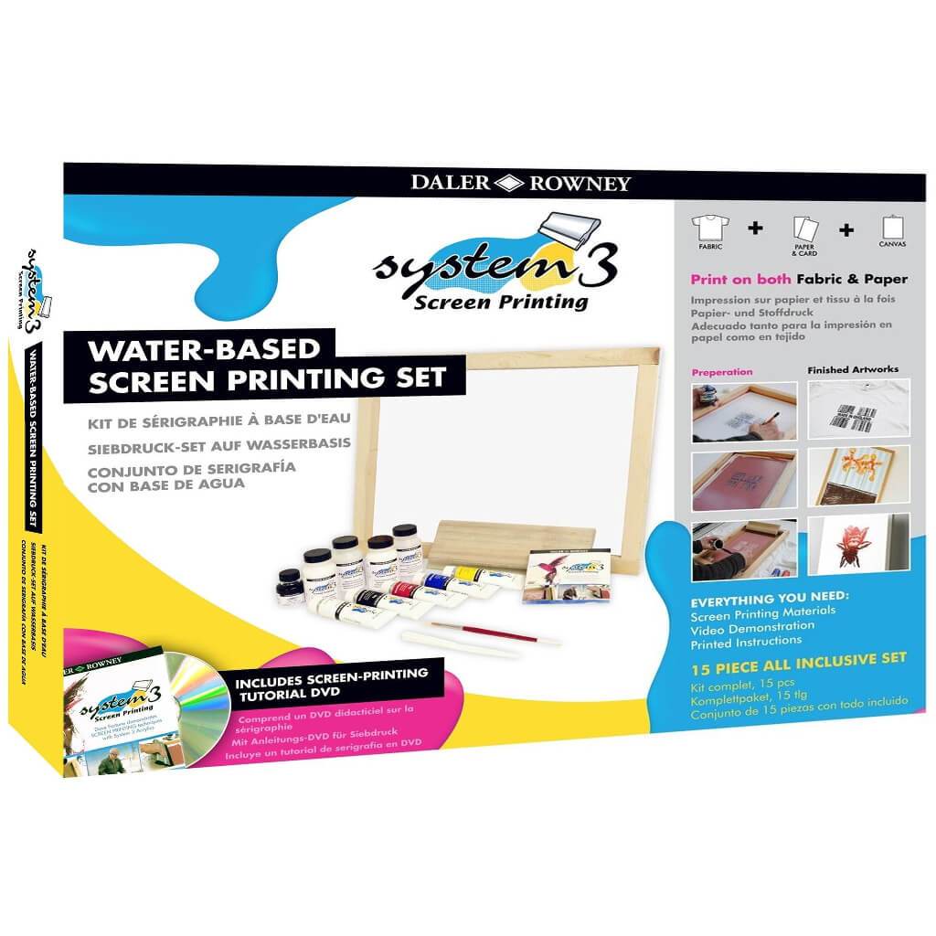 System 3 Screen Water Based Screen Printing Set