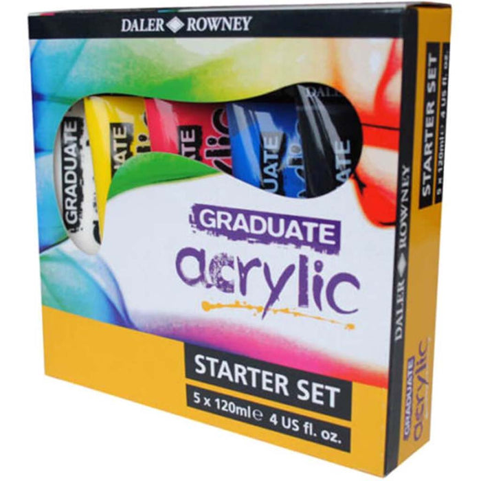 Daler Rowney Graduate Acrylic Paint Starter Set 5 x 120ml