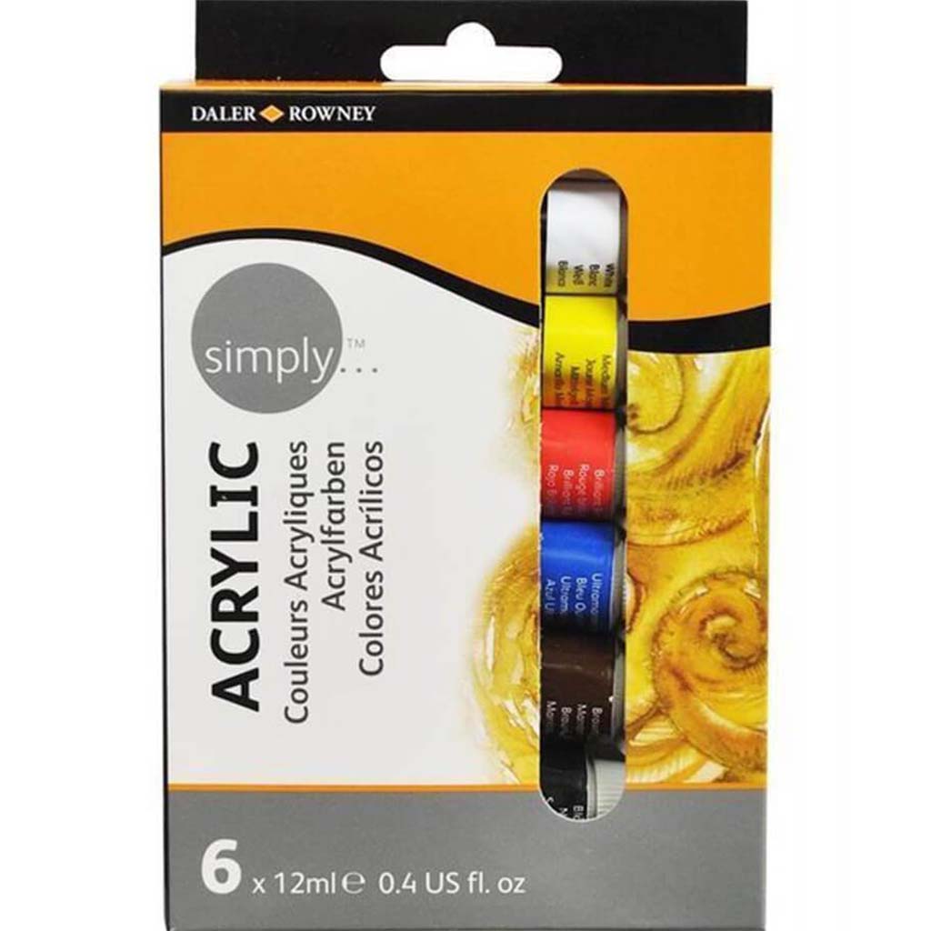 Simply Acrylic Paint Set 6in x 12ml Tubes