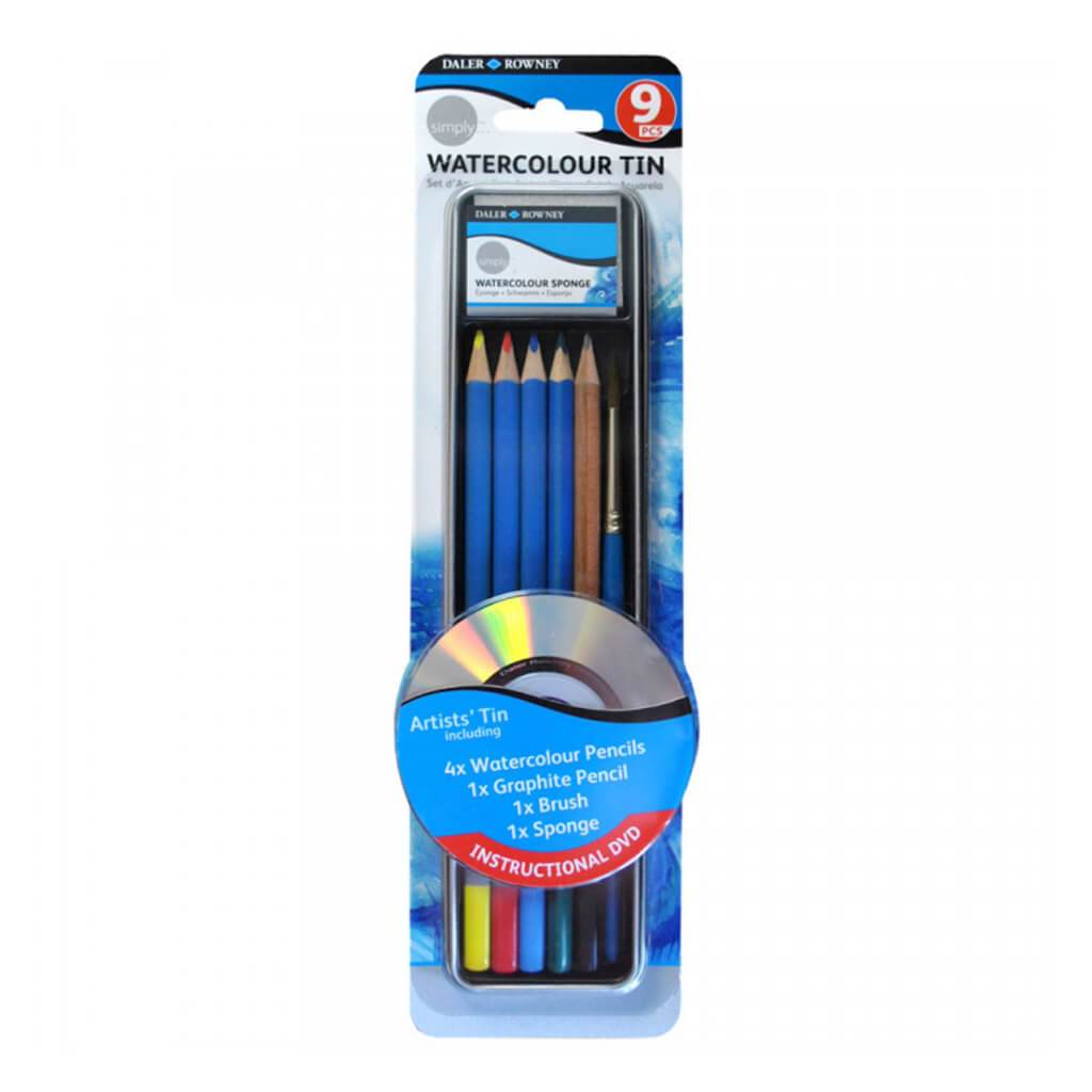 Simply Pencil Sketching Tin Set 9pc