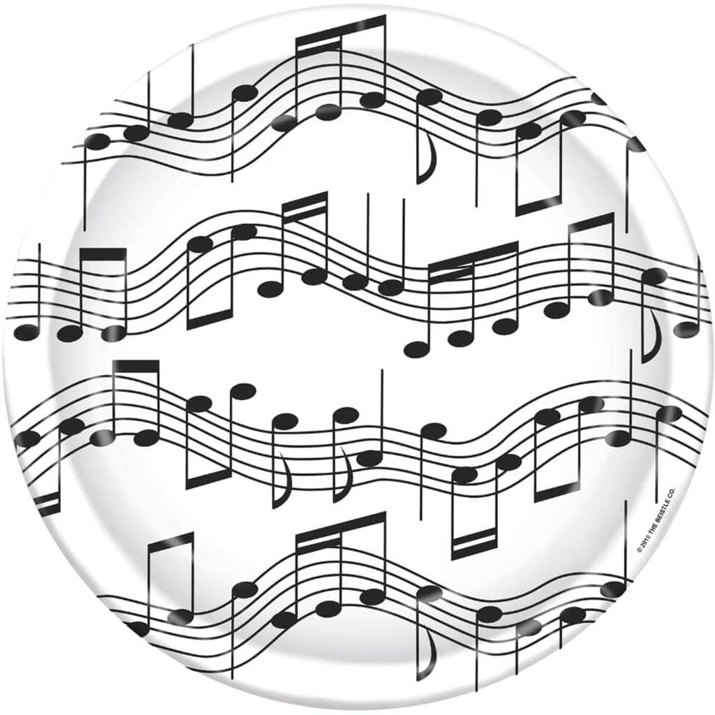 Dinner Plates 9in Musical Notes 