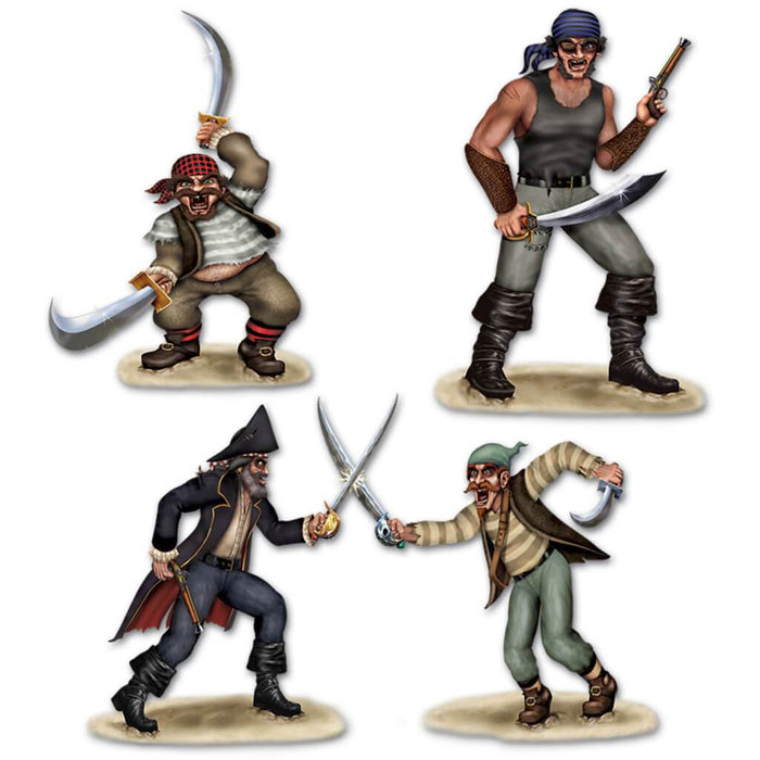 Dueling Pirate & Bandit Props 33in - 3ft 11.5in 