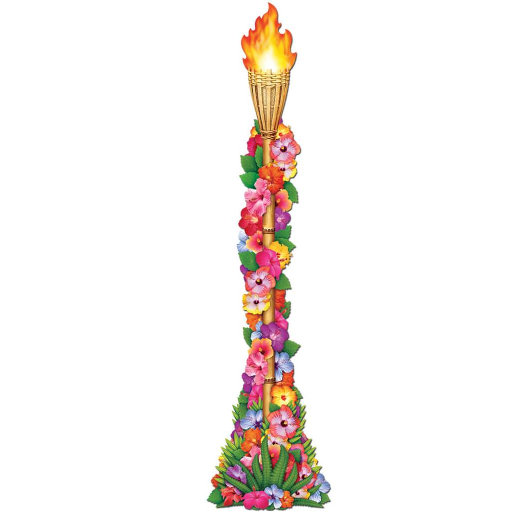 Jointed Floral Tiki Torch 