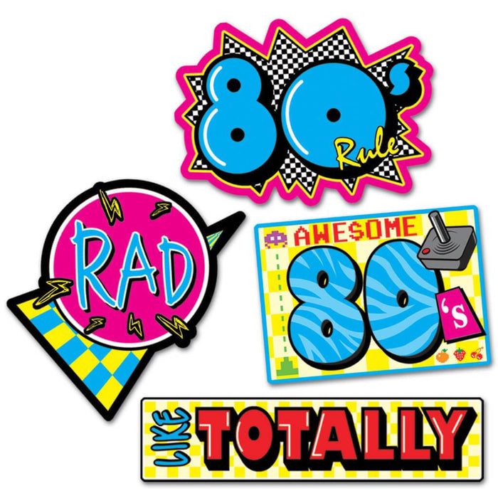Awesome 80's Cut-Outs 13in - 15.5in 
