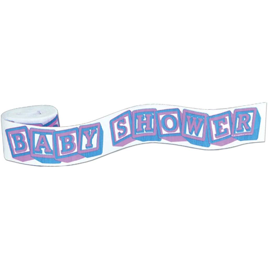 Streamer Baby Shower Crepe 2.5in x 30ft 