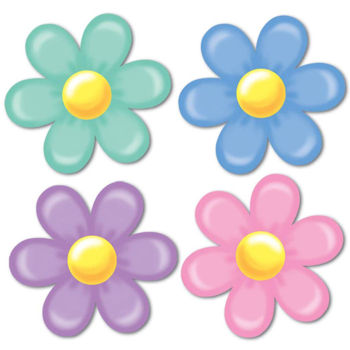 Cut-Outs Retro Flower 14in 