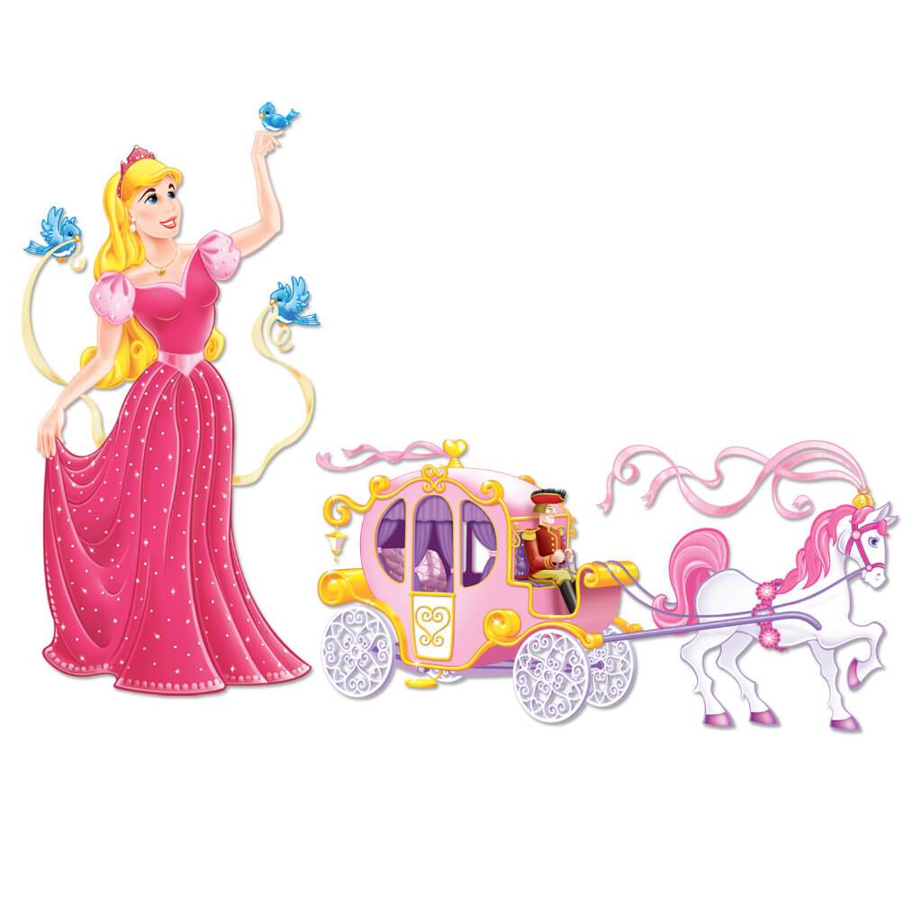 Princess &amp; Carriage Props 5ft 4in &amp; 5ft 4.5in 