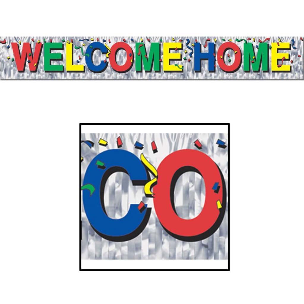 Welcome Metallic Banner 8in x 5ft 