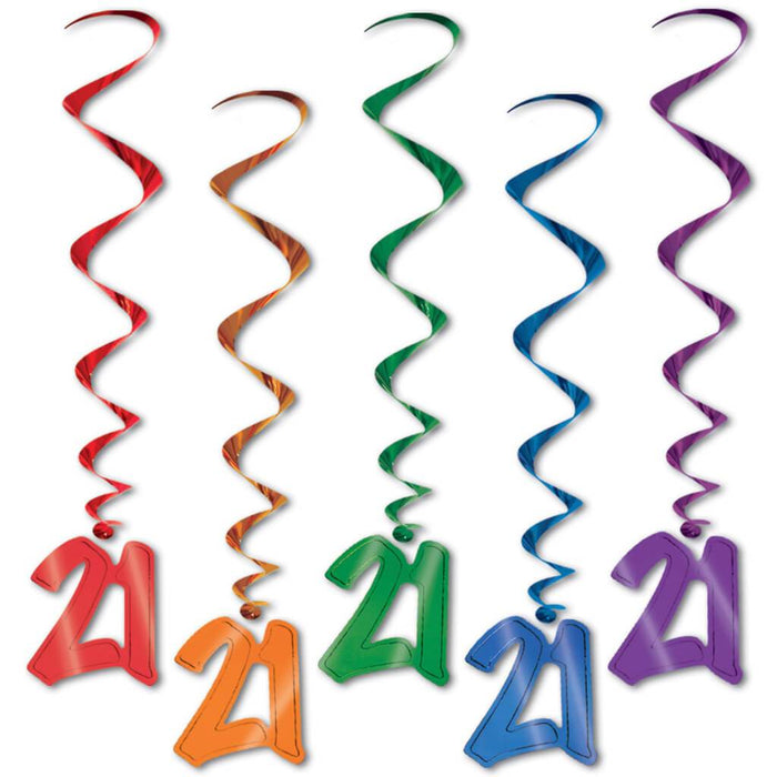 Whirls "21" 3ft Multicolor 