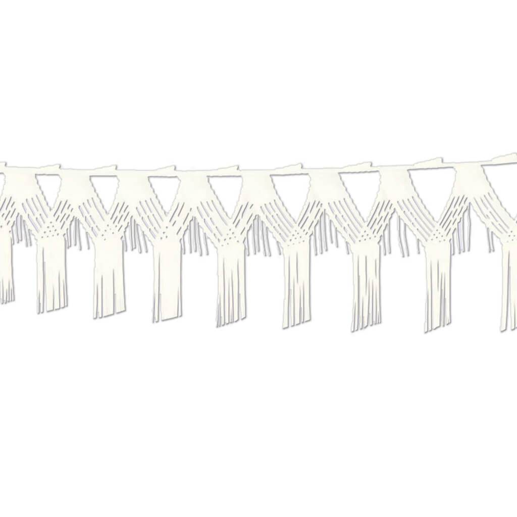 Drop Fringe Garland 12ft White 