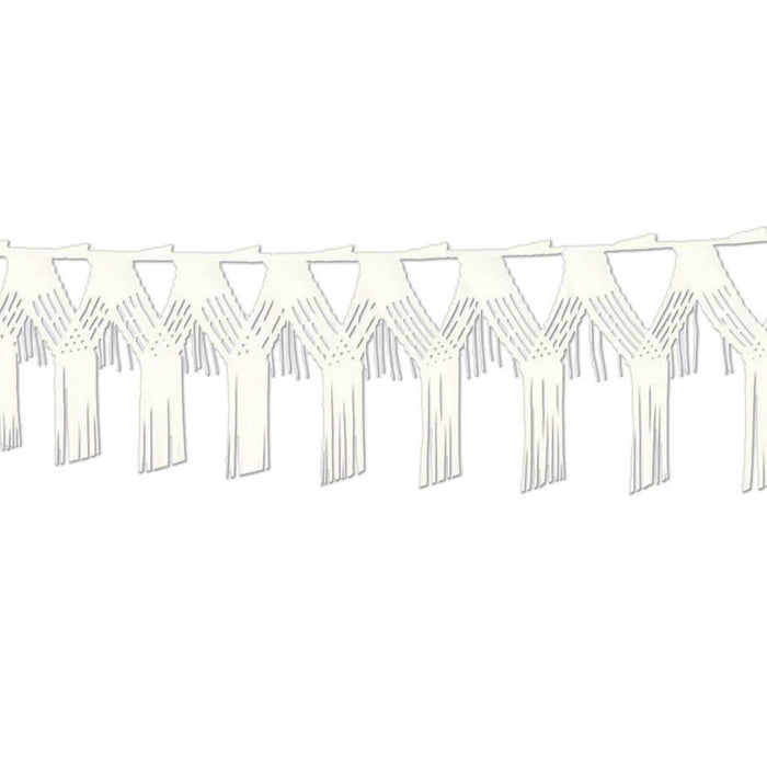 Drop Fringe Garland 12ft White 
