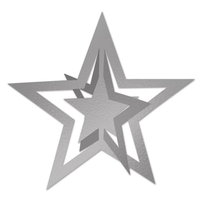 Cut-Outs Hanging Star 12in Silver 