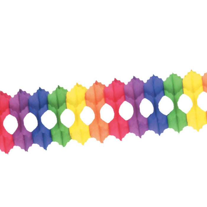 Arcade Garland 5.5in x 12ft Rainbow 