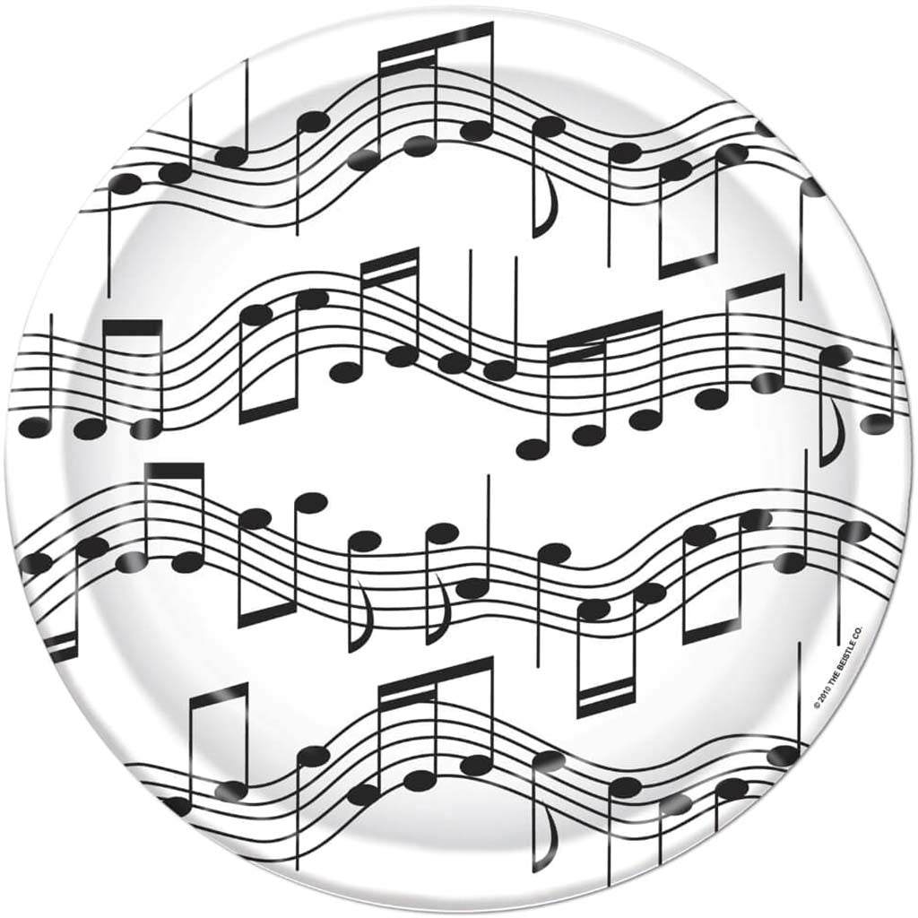 Lunch Plates 7in Musical Notes 