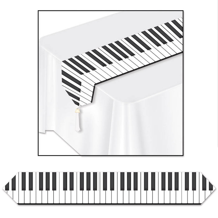 Printed Piano Keyboard Table Runner 