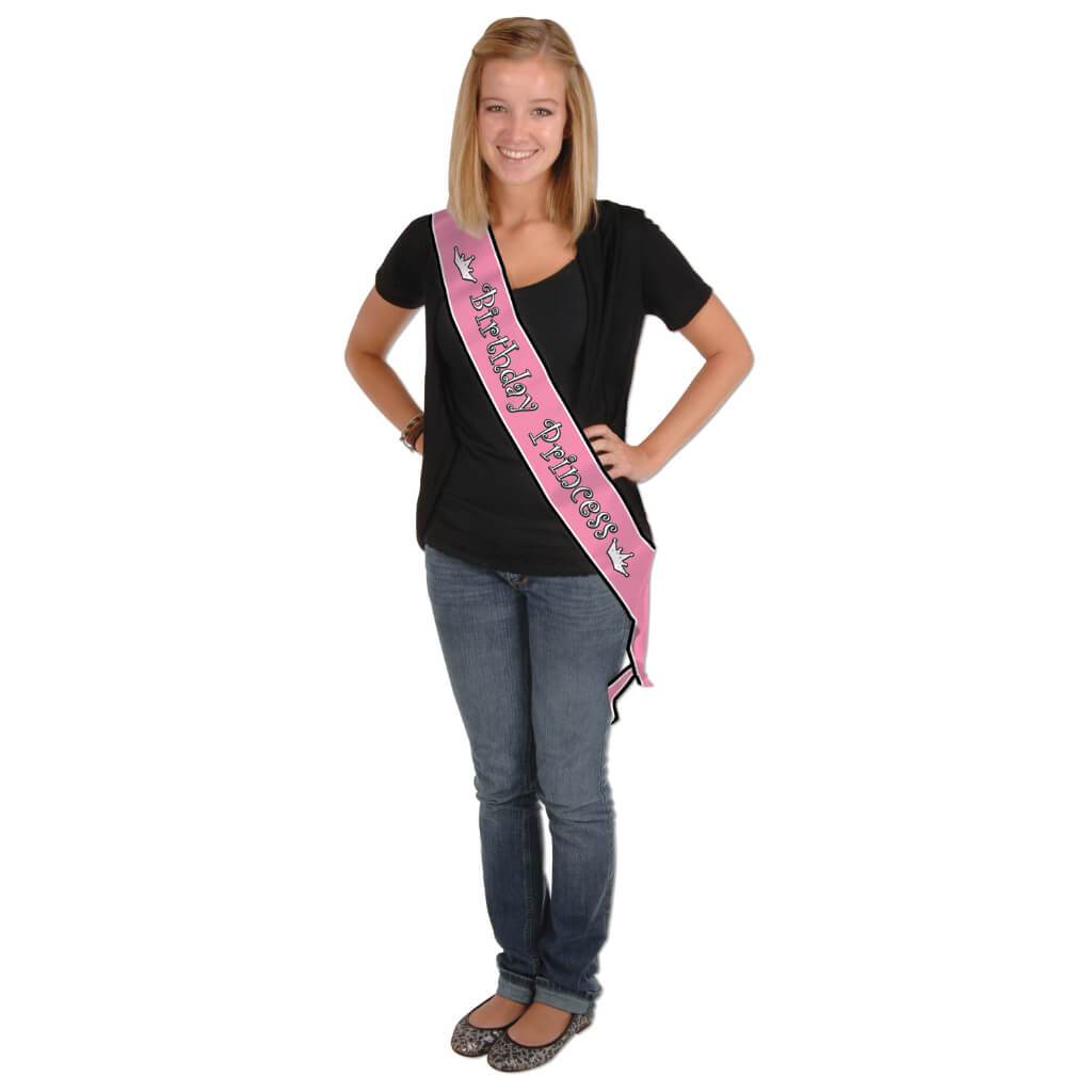 Birthday Princess Satin Sash 