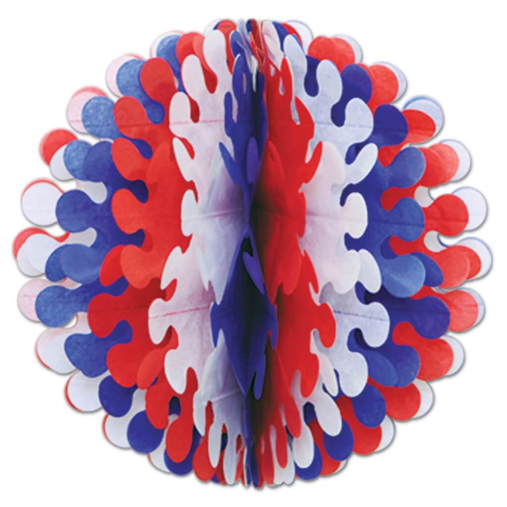 Tissue Flatter Ball 14in Red, White, Blue 