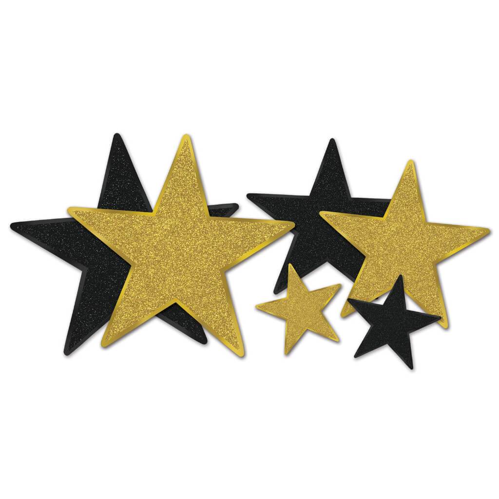 Glittered Star Cut-Outs 